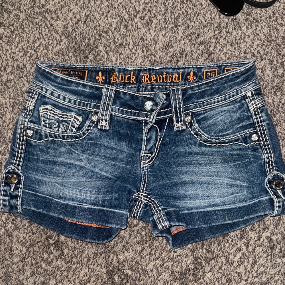 Rock Revival Dark Blue Jean Shorts